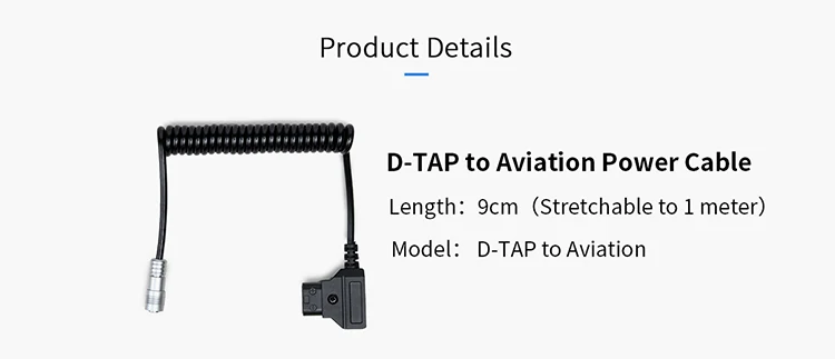Крепление Portkeys D-TAP для авиационного кабеля питания для монитора камеры