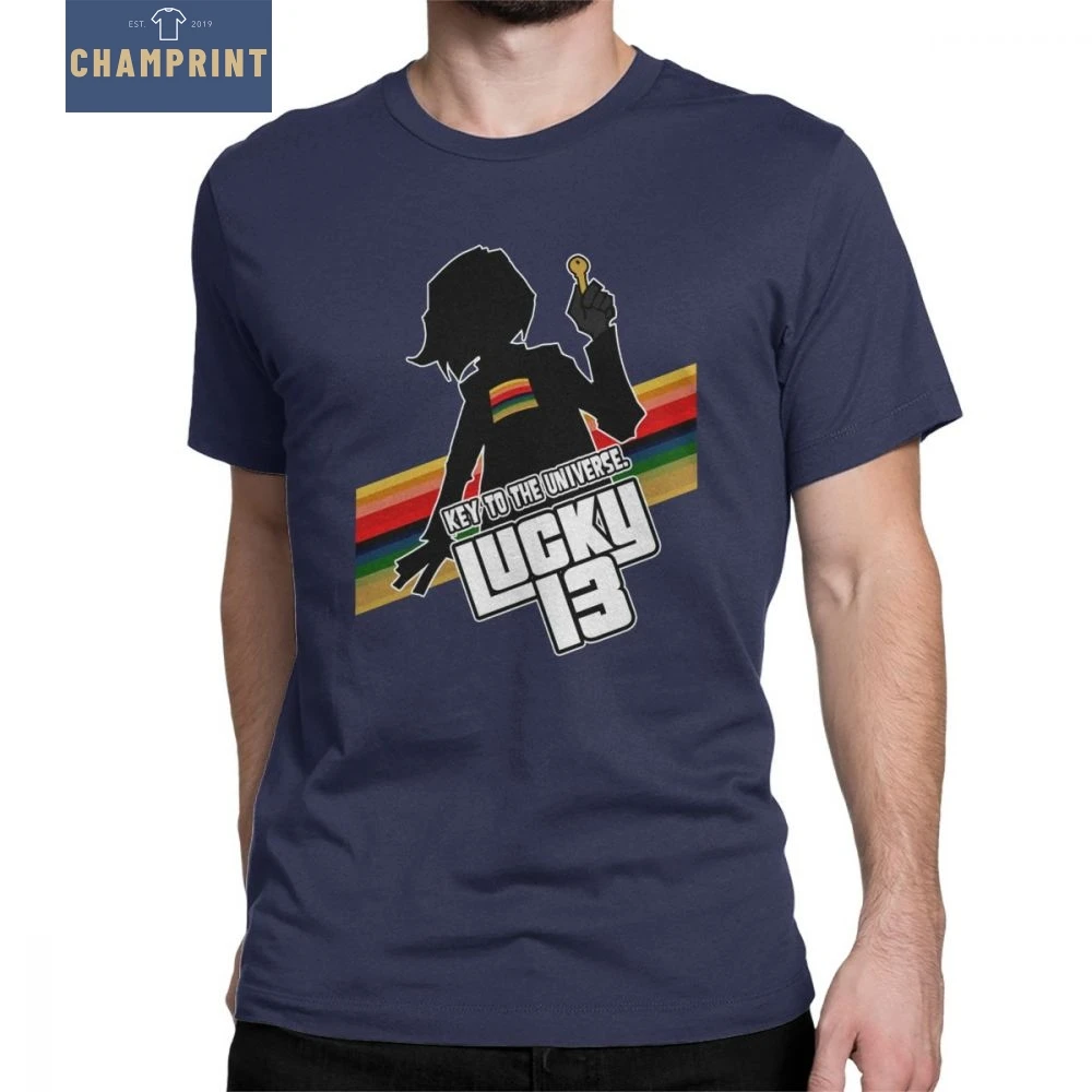 Men Doctors T-ShirtsThirteenth DW T Shirts Doctor Who Lucky 13 Vintage Short Sleeves Tees Round Neck clothing Pure Cotton Beach |