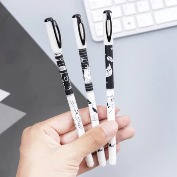 

1PCS Fragrance Gel Pen Cute Kawaii Cat Student Stationery Writing Tool 0.38mm Blue Refill Signing Pen School Office Supply