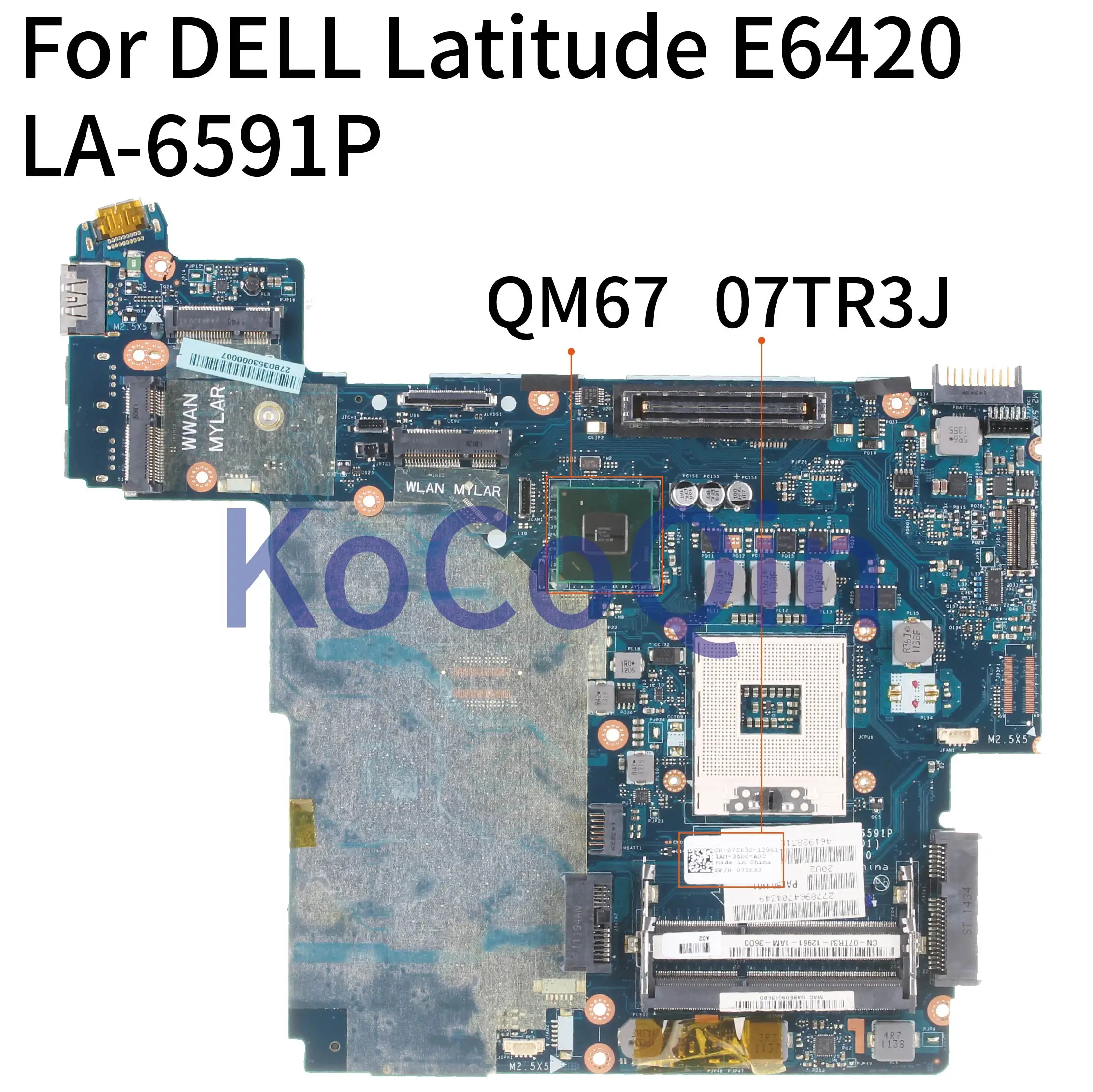 KoCoQin материнская плата для ноутбука DELL Latitude E6420 CN-0R8MM9 0R8MM9 PAL50 LA-659BP QM67 | Компьютеры и