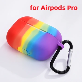 

Luxury Rainbow Earphone Headset for Airpods1 2 Protective Earphone Cover Anti Slip for Apple AirPods Pro EarPods Shockproof LGBT