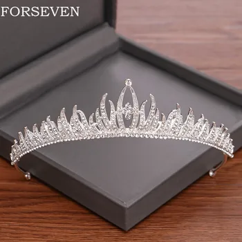 

Luxury Rhinestone Crown Tiara Headband Wedding Hair Accessories For Bride Princess Diadem Bridal Wedding Crown Hair Jewelry