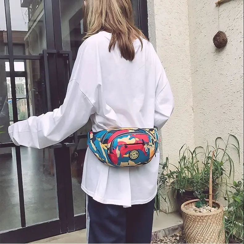 Colorful Waist bag Waterproof Travel Fanny Pack Mobile Phone Waist Pack Belt Shoulder Bags crossbody bags for men and women #WTY