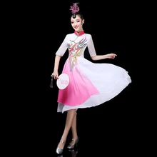 Классическая Одежда для танцев, длинное платье для танцев, современные большие костюмы для хорового обслуживания, зонтик, одежда для выступлений