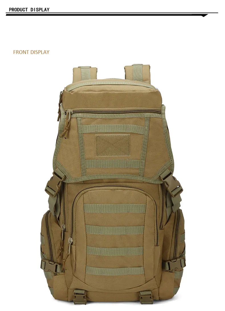 Sac à Dos Tactique Militaire 55L Combinaison multifonctionnelle Sac à