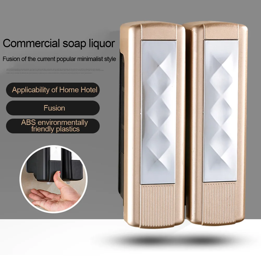Soap Dispenser ABS Shampoo Shower Hotel Accessories Bathroom Hand Pressing Wall Mounted Home Liquid Toilet Waterproof Kitchen