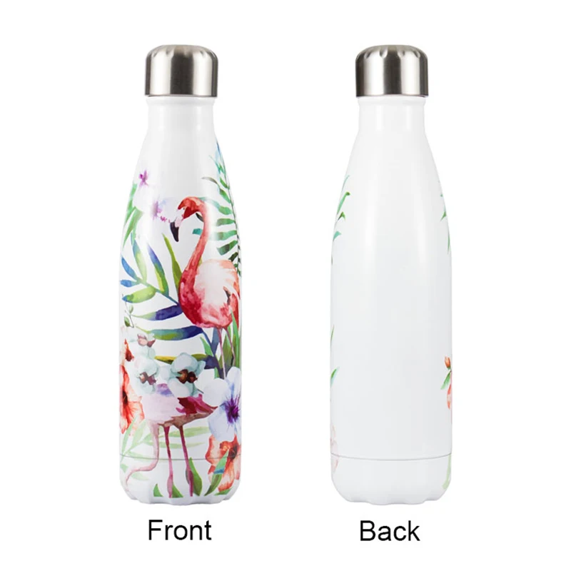 Индивидуальный Логотип Фламинго BPA бесплатно бутылка для воды с двойными стенками для чая, кофе, термос, бутылка для тренажерного зала, Спортивная бутылка для прохладительных напитков, шейкер, чашка, кружка