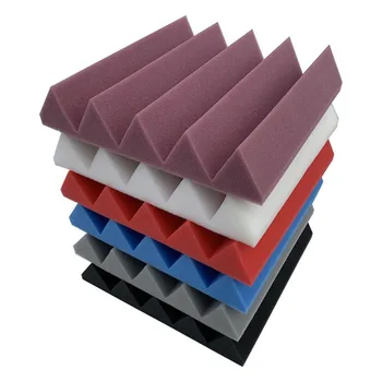 

10Pcs 25*25*5cm Triangular Groove Four-Slot Flame Retardant Sound Insulating Sponge Absorption Foam Board