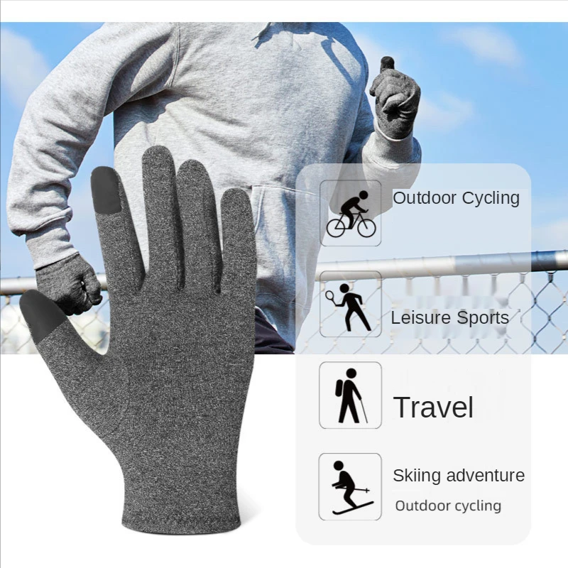 Winter Gloves Thermal Touch Screen Thermal Windproof Warm Gloves 1Pc Arthritis Gloves Woman Rheumatoid Magnetic Therapy Glove 2