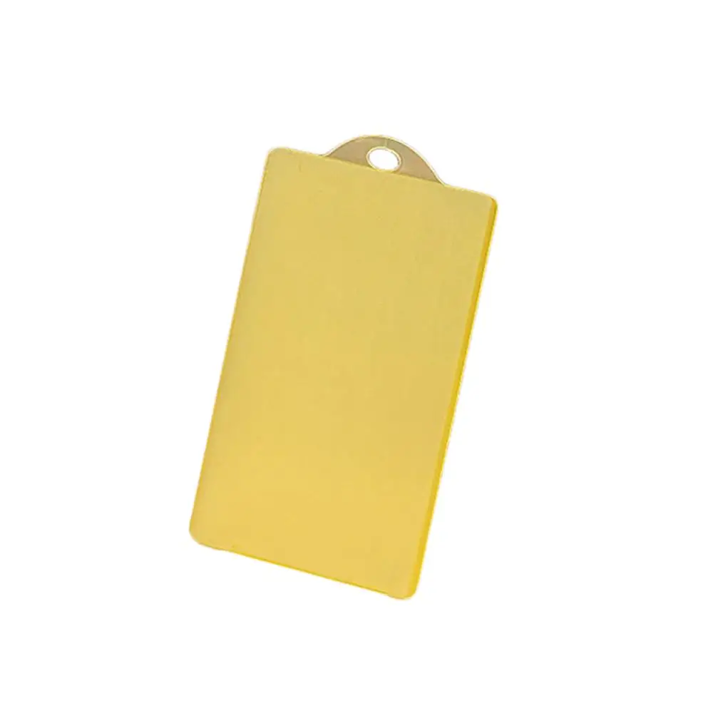 Прозрачный односторонний вертикальный пластиковый ID IC значок пластиковый Матовый держатель для карт чехол Карманный держатель - Цвет: Цвет: желтый