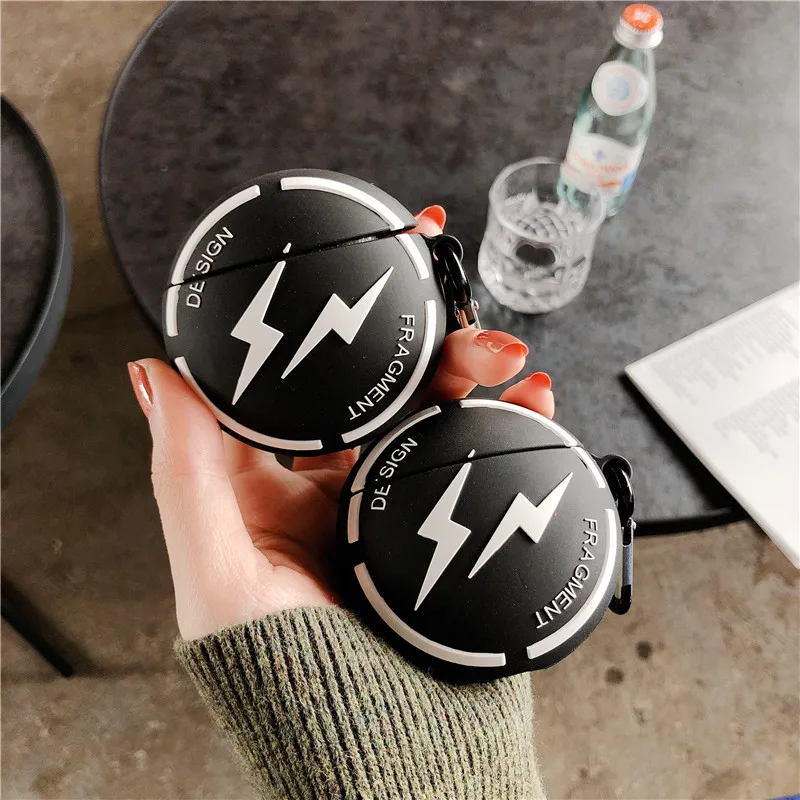 3D Hiroshi Fujiwara наплыв фирменный Фрагмент дизайн чехлы для наушников для Apple Airpods 1/2 модная из силикона Защитная крышка для наушников