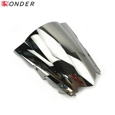 Лобовое стекло Ветер Экран для Yamaha YZF R25 R3 2013- 18 17 16 15 14 13 19 мотоцикл Экран дымчатое лобовое стекло для YZF-R3 YZF-R25 Запчасти - Color: Chrome