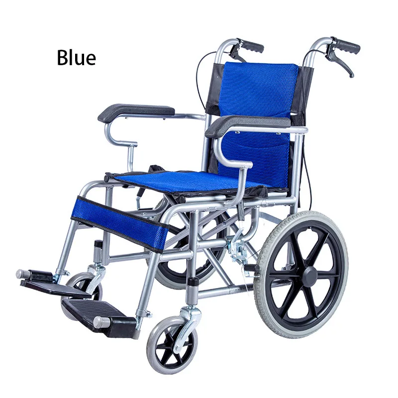 Прозрачный Handrail Folding Wheelchairs Old People Wheelchairs Disabled Children Multi-Function Portable silla de ruedas discapacitados - Цвет: Прозрачный