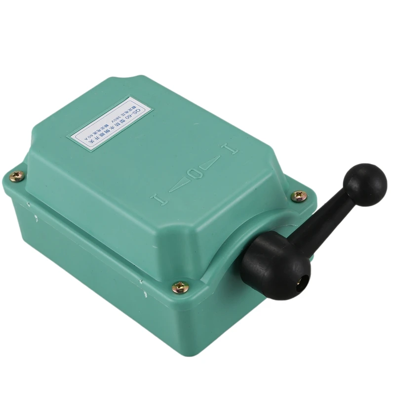 

AC 380V 60A Forward Stop Reverse Motor Cam Starter Changeover Switch QS-60 Green