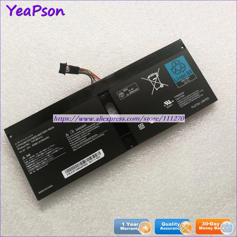 Yeapson FPCBP412 FPB0305S 14 4 V 3150mAh 45Wh настоящая аккумуляторная батарея для ноутбука Fujitsu LifeBook