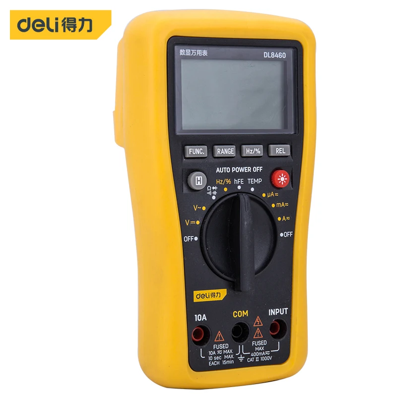 Deli Multimeter Digital Tester Professional Voltmeter Ammeter Voltage Indicator Automotive Electrical Capacitance Meter