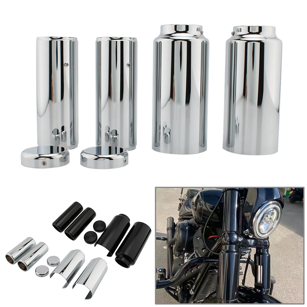 

6Pcs/Set Motorcycle CNC Upper+Lower Full Fork Cover For Harley Softail M8 Street Bob FXBB FXBBS 2018 2019 2020 2021 2022 2023