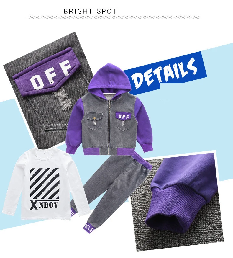 Boy's Autumn Outfit Suits the new Brim Child Handsome Boy Cuhk Children Fall Cowboy Outfit