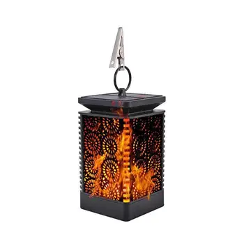 

Retro Solar Simulation Flame Lamp Outdoor Waterproof Courtyard Decoration LED Landscape Hanging Lamp