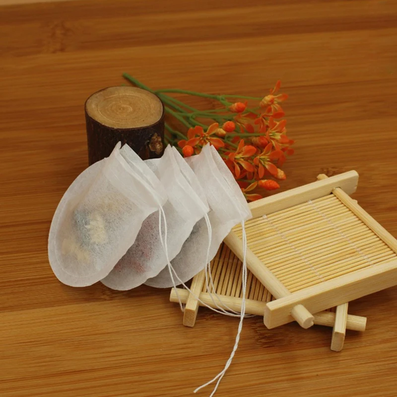 ABUI-Round 6Cm Tea Bag 500 Tea Bag Empty Scented Tea Bag Filter Tea Bag for Herbal Tea