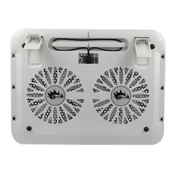 

Blue LED Dual Fans USB Port Cooling Stand Pad Cooler For Laptop Notebook