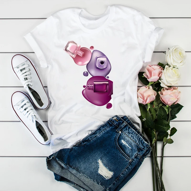 Shirt Women 2020 3D Print 90s Vogue Fashion Tops Tumblr Tshirts T Clothes Shirt Womens Ladies Graphic Female Tee T-Shirt