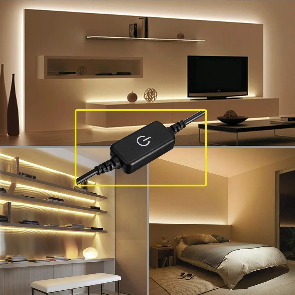 5V USB Мощность сенсорный Светодиодные ленты светильник один контроллер цвет