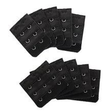 Упаковка из 10 шт. эластичный бюстгальтер удлинитель легко подходит для бюстгальтера удлинитель ремни с 3 рядами 2 крючка-черная регулируемая пряжка для ремня Нижнее белье