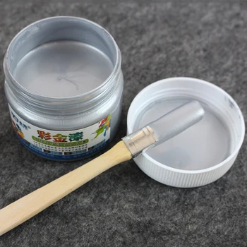 

Silver Water-based Paint Metallic Lacquer Wood Varnish Acrylic Paint in Art Craft Wall Door Paint for Wood 100ml Furniture Paint