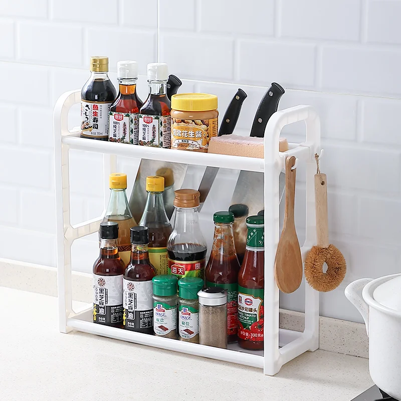 

Bathroom Storage Shelf 2 Layer Freestanding Kitchen Wall Coner Storage Rack Home Organization Storage Shelf Holder Organizer new