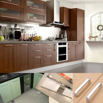 

Aluminum Long Knob Cabinet Furniture Door Handles Knobs Bedroom Closet Dresser Kitchen Drawer Pulls BV789