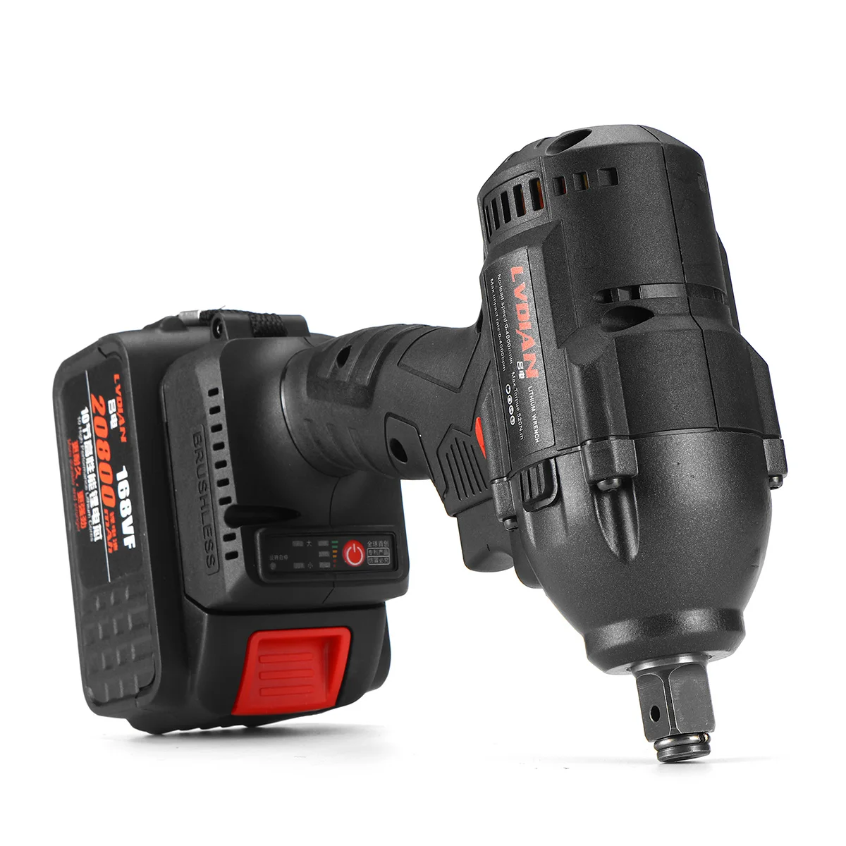 doersupp Electric Impact Wrench Cordless Infinitely Electric Wrench with LED Light Brushless Impact Rechargeable Lithium Battery