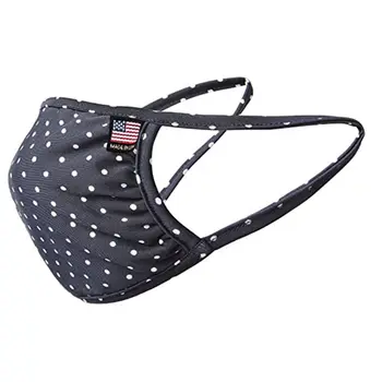 

Adult Summer Breathable Cotton Mouth Mask Stripes Polka Dot Face Cover For Halloween Christmas