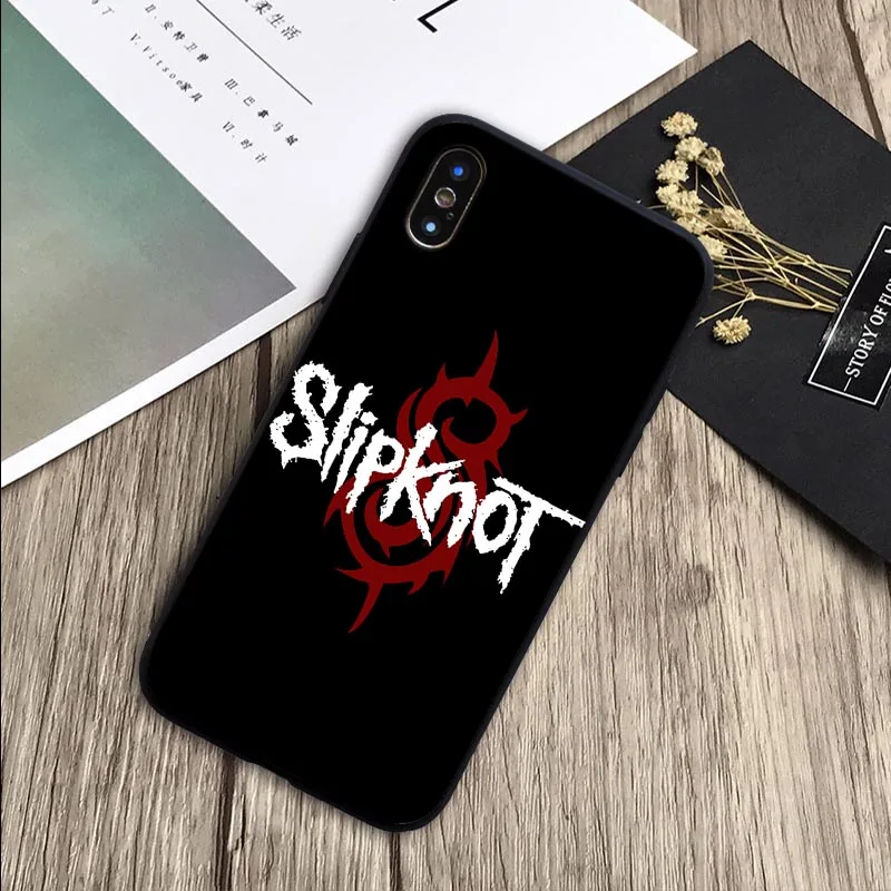 Тяжелый металлический чехол Slipknot мягкий силиконовый черный чехол для телефона X XR XS Max для iPhone 6 6plus 7 8 plus 5 5S SE - Цвет: H19071709-06.jpg