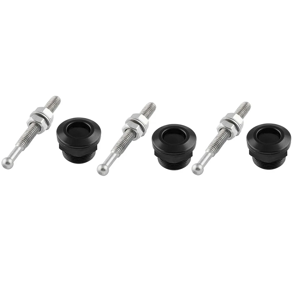 Universal  0.87''/ 22mm Diameter Quick Release Latch Push Button Hood Bonnet Pins Lock Clip Kit (3 Per Pack, Black)