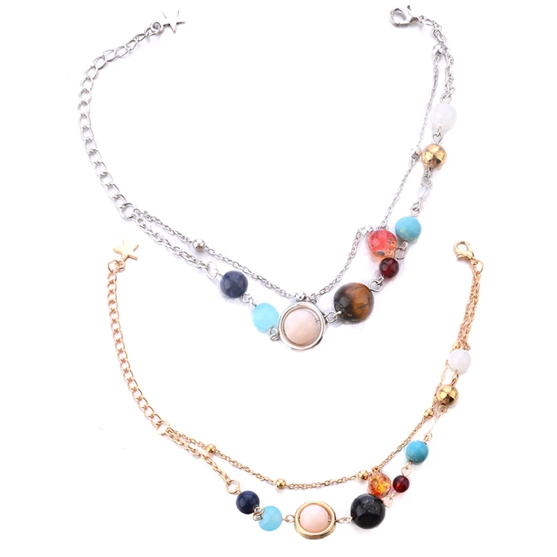 Universe Galaxy the Eight Planets Solar system Beads браслет Energy Star натуральный браслет-цепочка с камнем браслет для женщин подарок