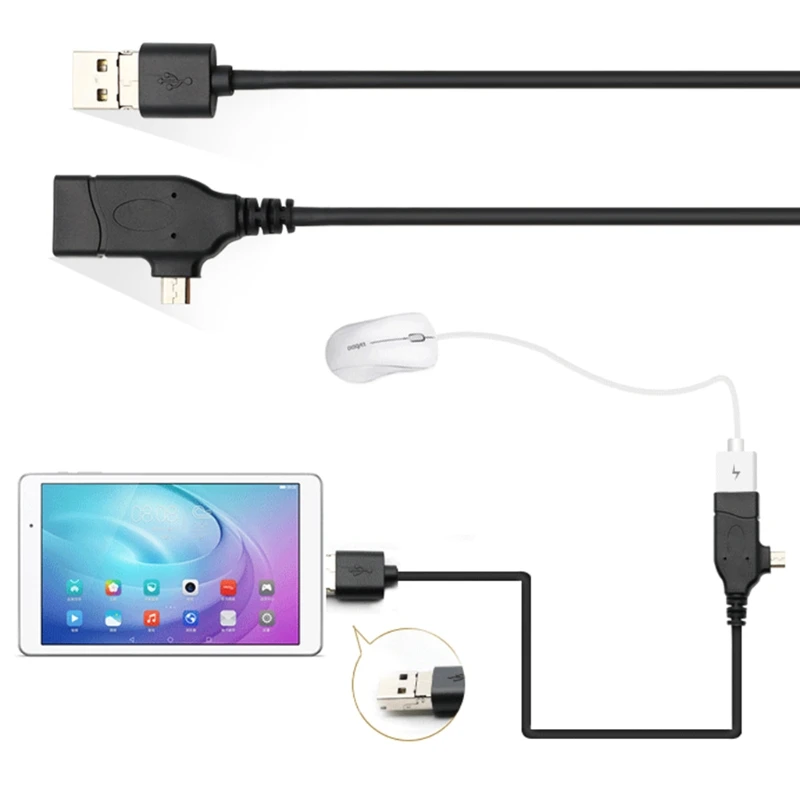1 м микро USB OTG USB удлинитель многофункциональный кабель для ПК ноутбук Android телефон