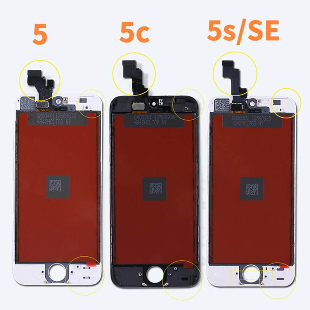 Flylinktech Мобильный телефон lcd s сенсорный экран для iphone 5 5c 5S ЖК-дисплей Замена дигитайзер полная сборка для iphone 5s/se