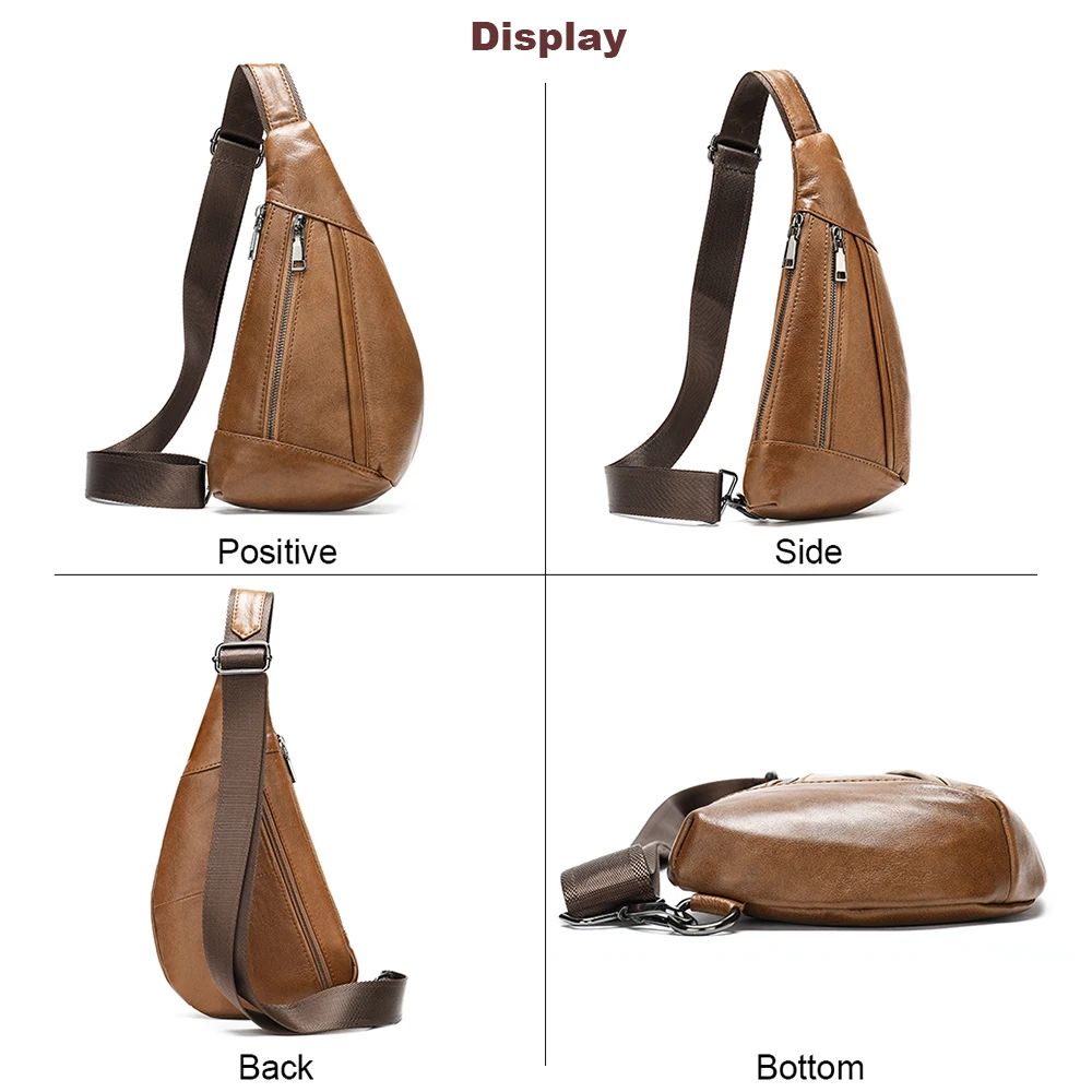 MVA Original Crossbody Bag für Herren, Umhängetasche aus Leder, kleine Brusttasche 7025_voghion.com
