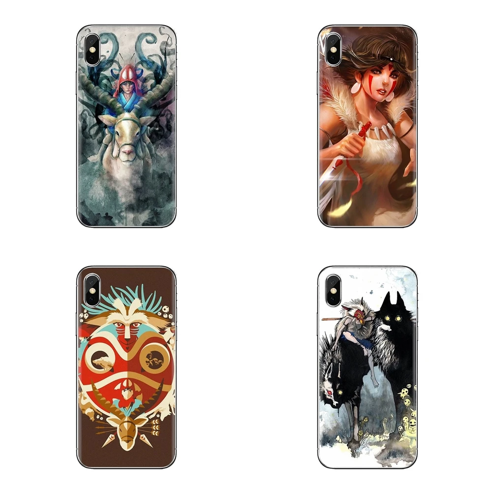 Для iPod Touch Apple iPhone 11 Pro 4 4s 5 5S SE 5C 6 6S 7 8 X XR XS Plus Max фигурка Принцесса Мононоке маска без