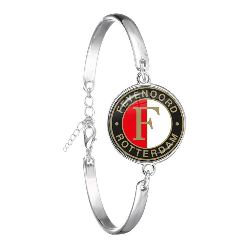 Feyenoord футбольный клуб стеклянный браслет из кабошона Роттердам лиги логотип