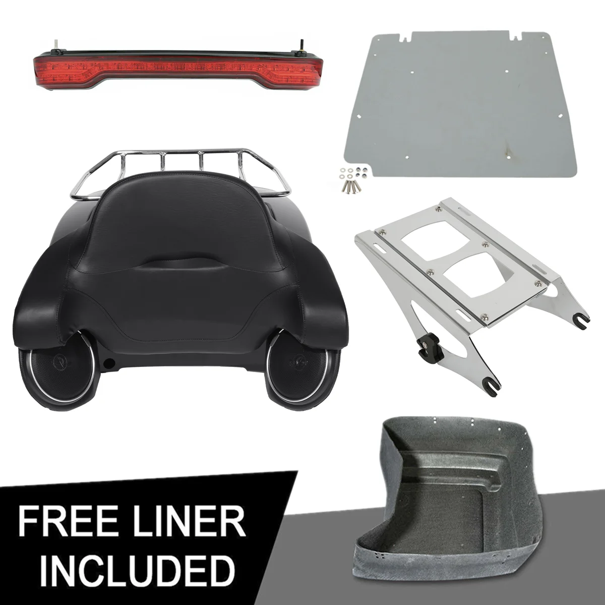 Мотоцикл King Pack багажник стойка задний светильник динамик для Harley Tour Pak Touring Road Street