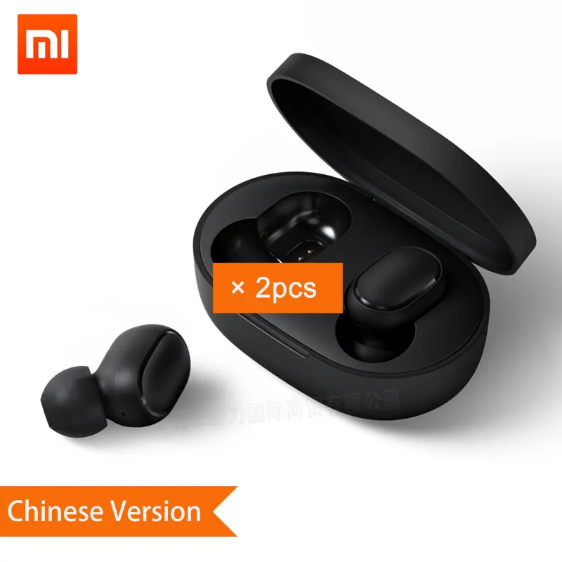 Xiaomi Redmi Airdots Xiaomi Bluetooth беспроводные стерео наушники Голосовое управление Bluetooth 5,0 шумоподавление управление - Цвет: 2pcs CN RedmiAirdots