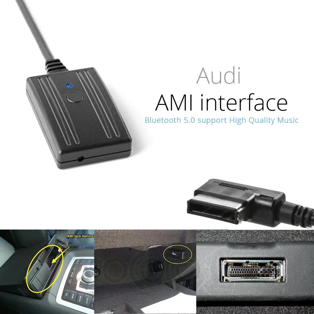 Bluetooth 5,0, автомобильный комплект, телефонный звонок, громкая связь, AUX, USB адаптер для Audi A4, A5, A6, Q5, Q7, MMI, 2G, 3g, система, медиа интерфейс, микрофонный вход
