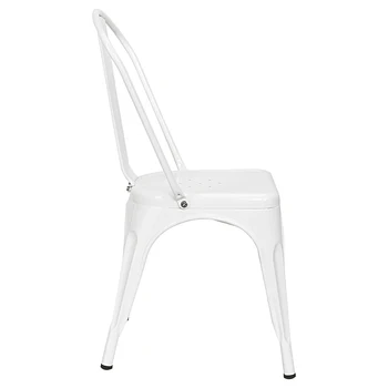 

4pcs Industrial Style Iron Sheet Chair White