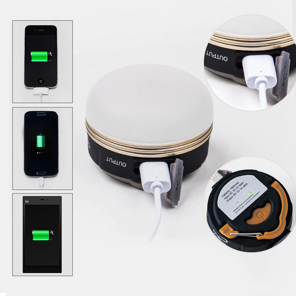 Новая 7*8 см портативная наружная перезаряжаемая USB аварийная лампа супер яркая 3