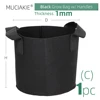 MUCIAKIE 15 Colors 10 Sizes Garden Grow Bag w/ Handles Indoor Outdoor Fabric Aeration Plant Pot Container Flower Vegetable Pouch 4