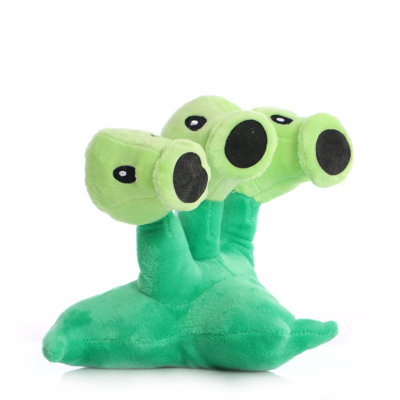 Plants vs Zombies Peashooter Stuffed Plush Toys 15cm PVZ Plants Peashooter Split Pea Plush Soft Toy Doll for Children Kids Gifts