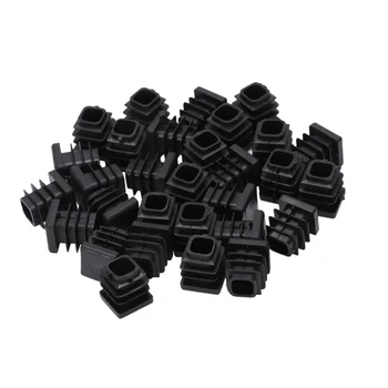 

Promotion--Square Table Chair Leg Feet Tube Pipe Insert Cap 30pcs Black
