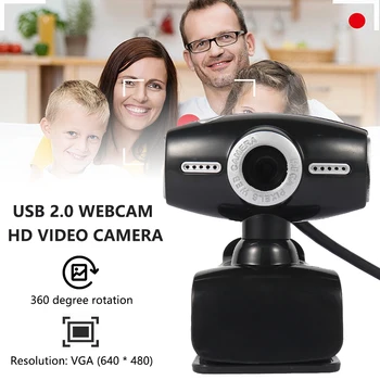 

Webcam USB High Definition Camera Web Cam 360 Degree Webcam with Microphone USB Driver-free Web Camera for Laptop Computer PC